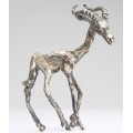 figurina modernista " Impala ".argint . semnata Peso. ateliet italian